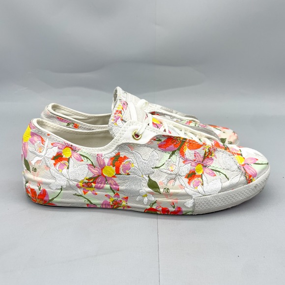 Converse Shoes - Converse PatBo Womens 8 Chuck Taylor All Star CTAS Floral Leather Sneakers Shoes
